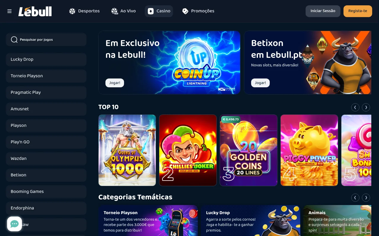 LeBull casino online seccao de jogos Portugal