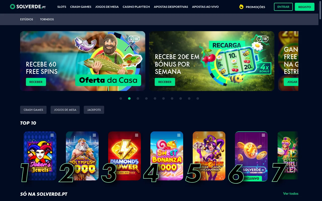 Solverde casino online seccao de jogos Portugal